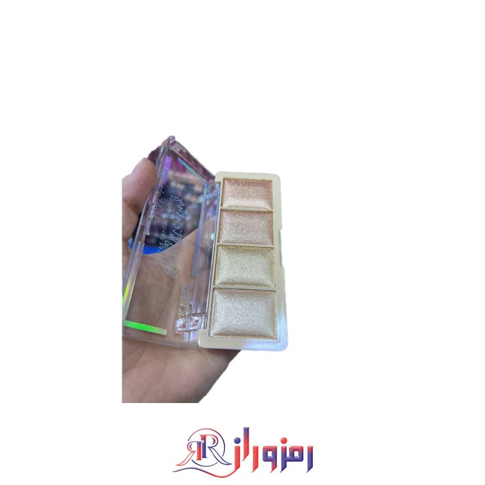 پالت هایلایتر 4 رنگ پینک کی pink key،خرید و قیمت پالت هایلایتر 4 رنگ پینک کی pink key